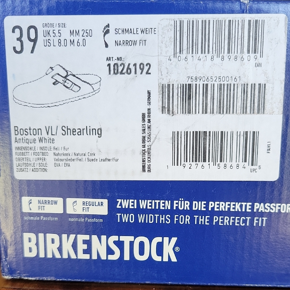 Birkenstock Boston Shearling Clogs in Antique White